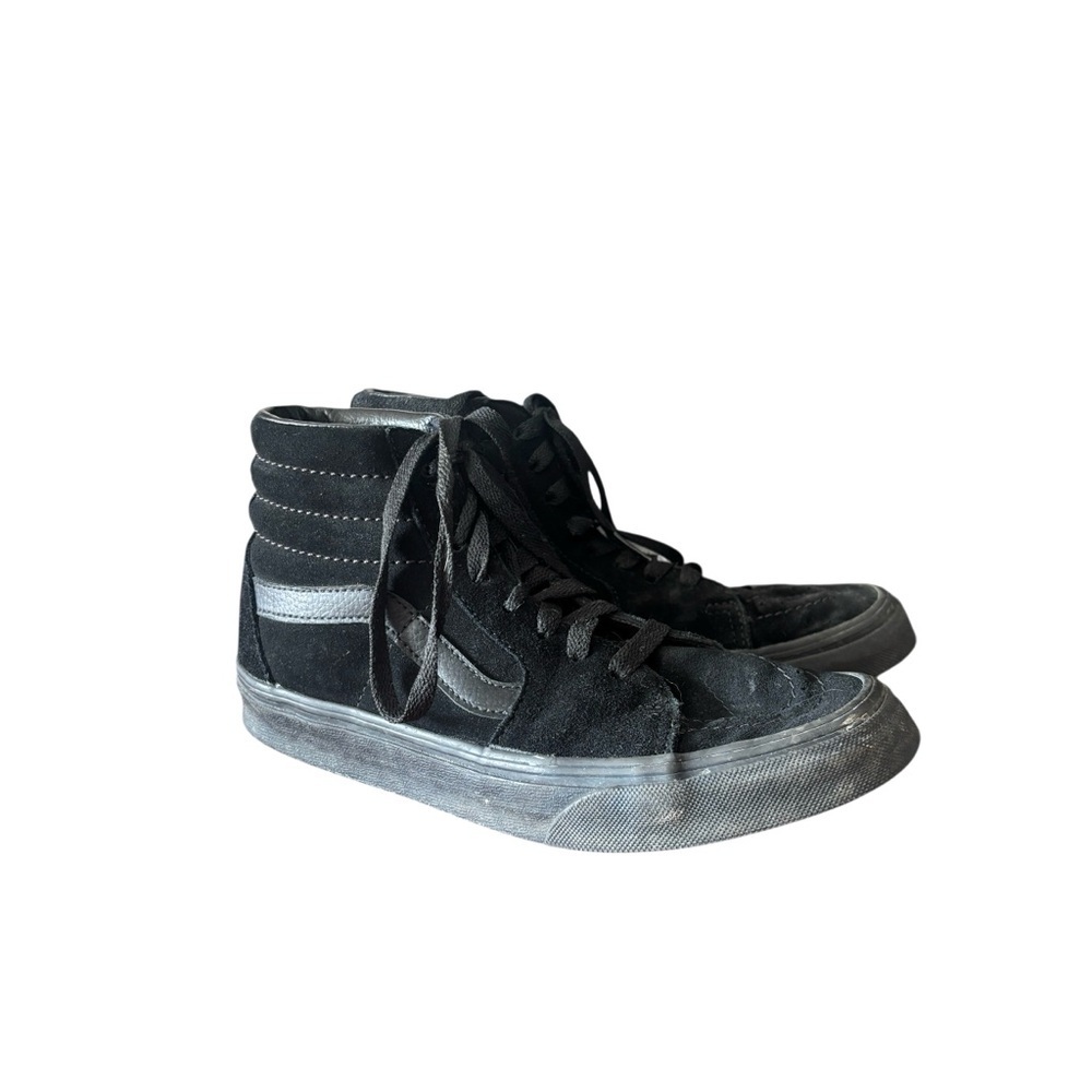 Vans Sk8-Hi Black Suede Canvas High Top Sneakers Women’s 7 / Men’s 5.5